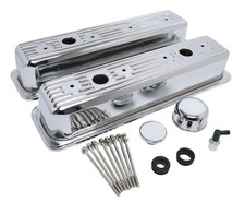 1987-00 Chevy Vortec Gmc 305 5.0 350 5.7 Valve Covers Tall Complete Kit Chrome