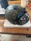 Rico Dowdle Signed Carolina Panthers salute to service NFL Mini Helmet