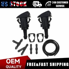 Windshield Wiper Washer Nozzle Kit - Universal Fluid Spray Jet Hose For Cars