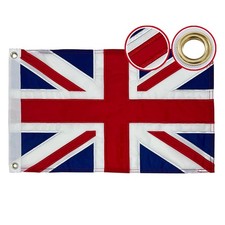 Flagolden Embroidered British Flag 12x18 inches, inches