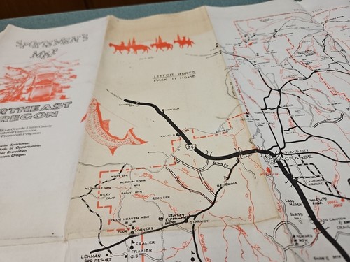 Mappa sportiva vintage Oregon nord-orientale - Foto 7 di 11
