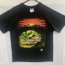 Vintage 1993 Jurassic Park Movie Promo Shirt T-Rex USA Single Stitch Men's Large