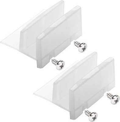 Sliding Shower Door Bottom Guide, 1/2 in. Channel, (White 2 Pack)