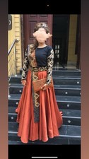 Lenga Choli Orange Pakistani Party Wear Size M Perfect Condition