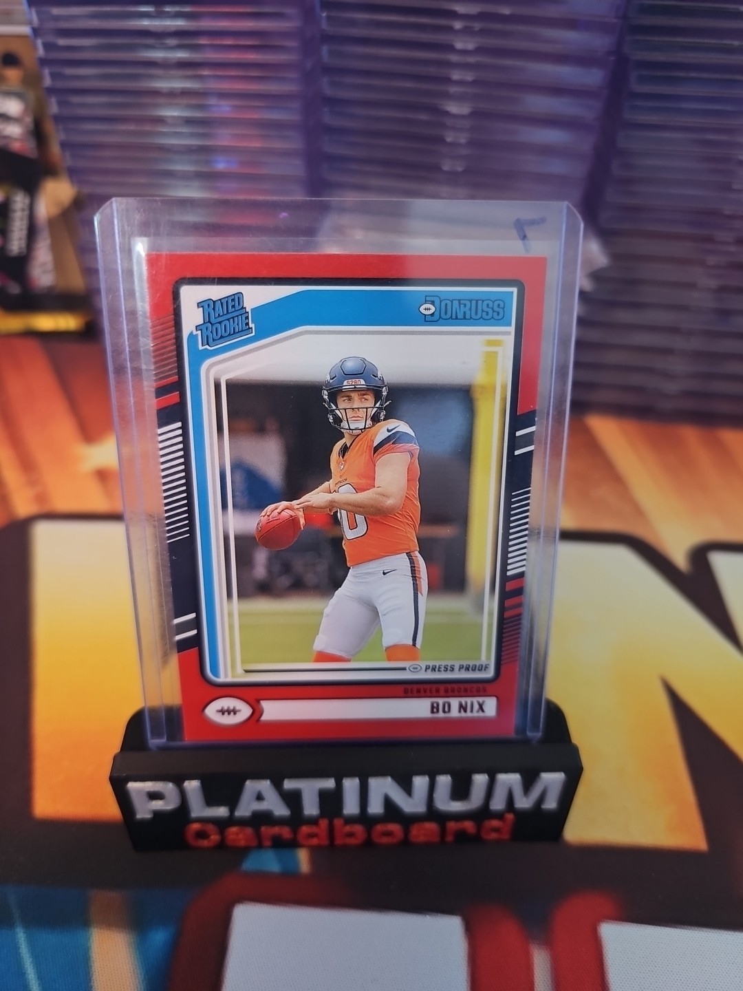 2024 Panini Donruss - Rated Rookie Bo Nix #369 Press Proof Red (RC)