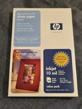 HP 4x6 Inkjet Photo Paper Premium Plus Glossy 60 Sheets Inkjet 10 mil Sealed