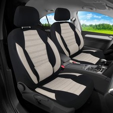 Schonbezüge Sitzbezüge für VW Golf Sportsvan Bj 2014-21 in Schwarz/Beige KT105
