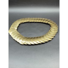 Vintage Gold Tone Disc Stretch Belt Womens One Size 28-48" Waist Statement