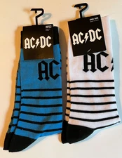 NEW! AC DC ~ MEN'S ONE SIZE SOCKS ~ SHOE SIZE 7-12 ~ BUY 1 or ALL ~ 1+ SHIP