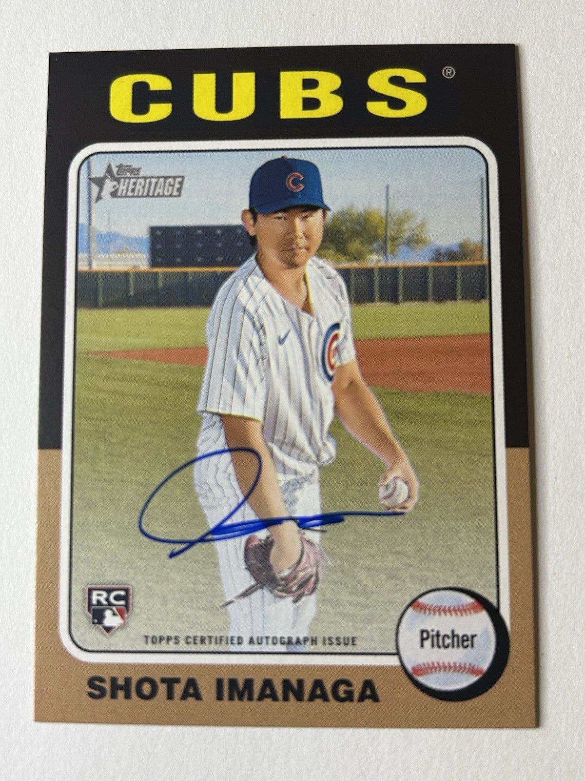2024 Topps Heritage High Number Real One Auto Shota Imanaga RC #ROA-SI Cubs