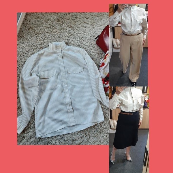 Women Peter Hahn Shirt White Cotton 38 / M / 46 #C813