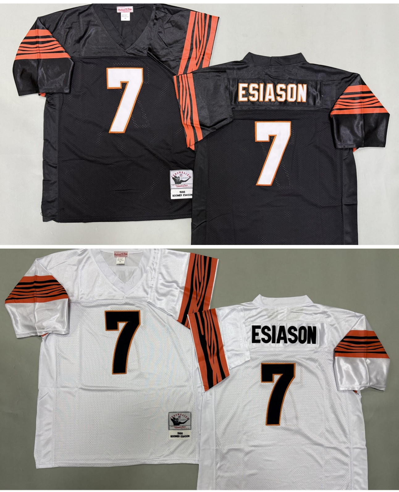 Vintage Boomer Esiason #7 Bengals Throwback Stitched Jersey