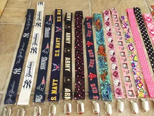 Baby Infant Toddler Newborn Binky Pacifier Holder Strap Ribbon Clip Yankees