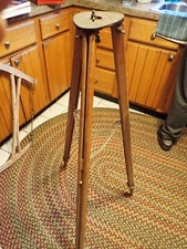 Antique Vintage Wood Tripod Surveyor Level Tr...