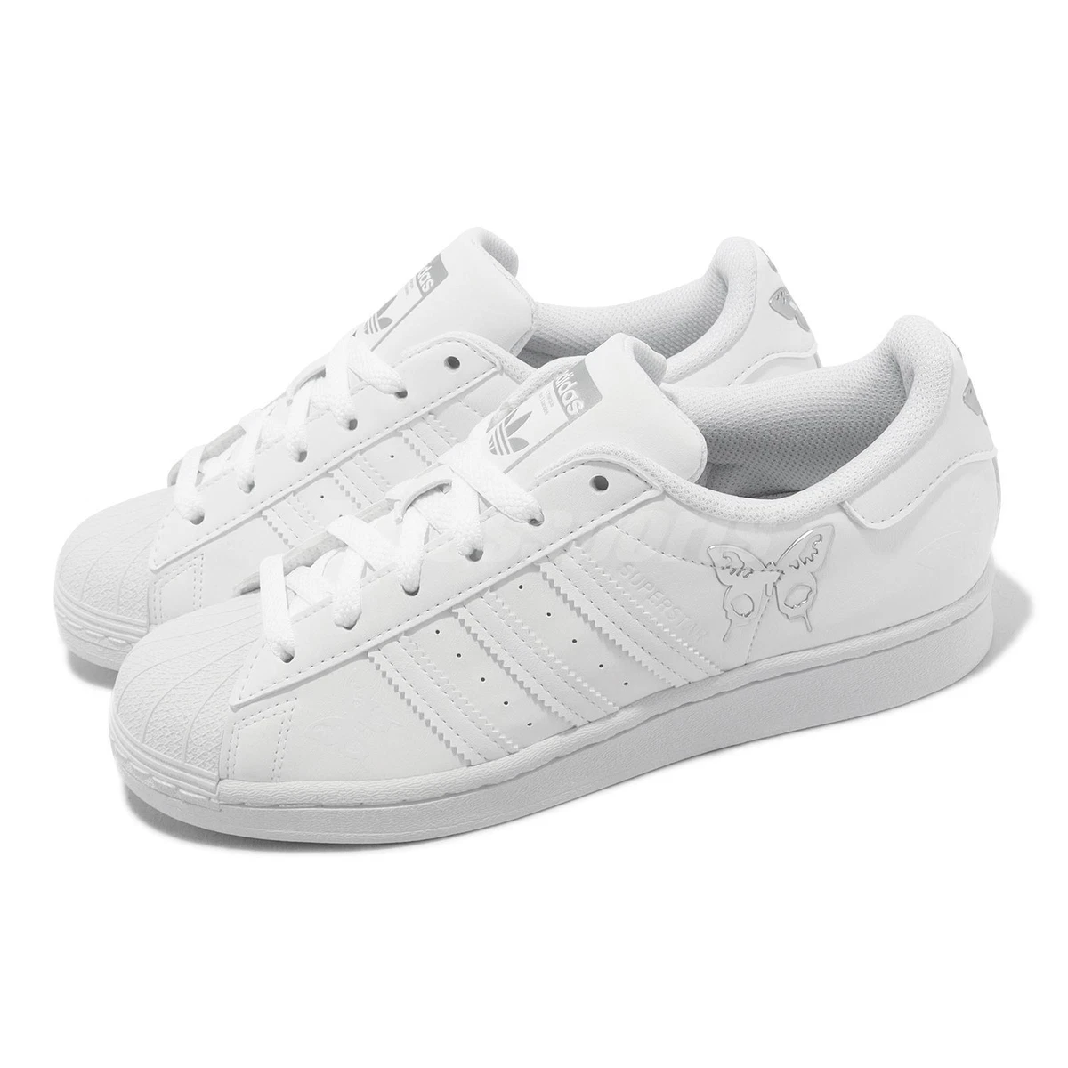 adidas Originals Superstar W White Metallic Silver Women Casual