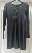 Derek Heart Laced Up Eyelet Stretch Dress Size M