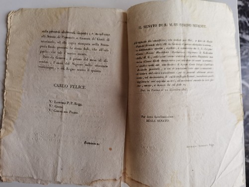 REGNO DI SARDEGNA - REGIE PATENTI - 1/12/1825 - TERZA CLASSE CIVILE TEMPORARIA - Picture 4 of 5