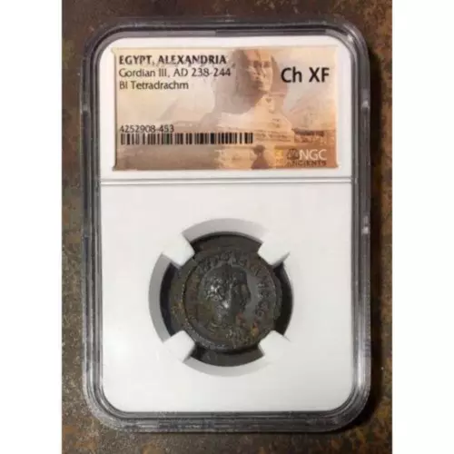 Egypt Alexandria Gordian III, AD 238-244   NGC Ch XF  **Rev. Tye's** #8453200