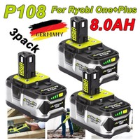3X 8.0Ah 18V Lithium Akku FüR Ryobi One Plus RB18L50 P108 P107 P104/DE
