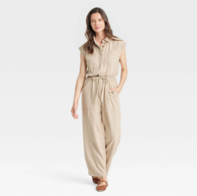 Women's High Rise Linen Jumpsuit Universal Thread Size 16 NWT