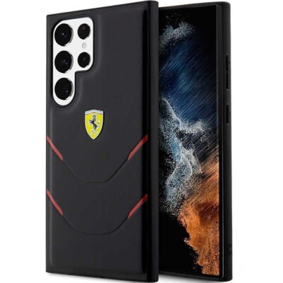 Hülle Case Samsung Galaxy S23 Ultra Ferrari Kunstleder schwarz