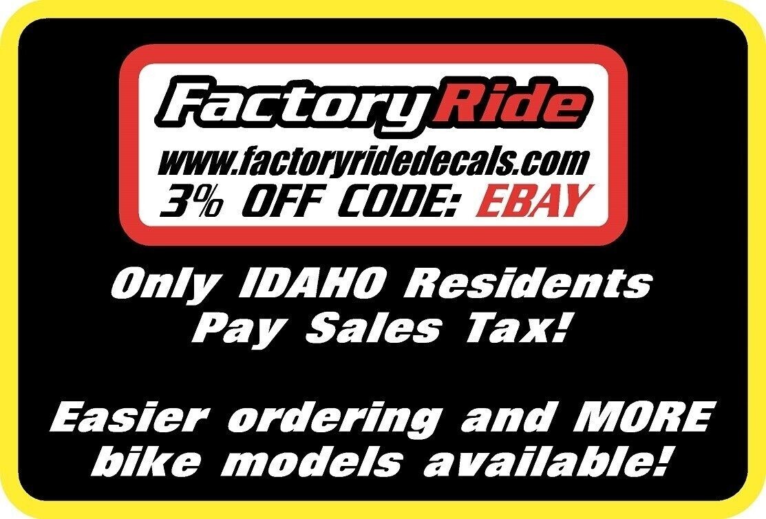 2004-2026 HONDA CRF 50 Graphics Kit Custom Number Plates Yellow