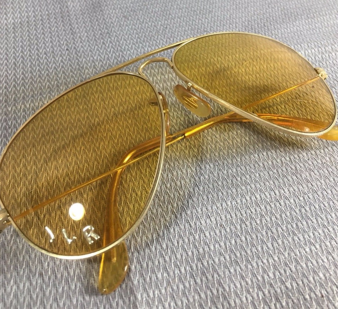 Vintage BL Ray Ban Aviator Sunglasses Ambermatic Outdoorsman All
