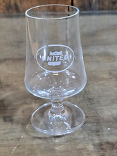 Vintage United Airlines Cordial Shot Glass Footed 3 1/4" tall Etched Hallmarked