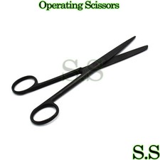 Operating Scissors Straight 6 Sharp-blunt Black Coated Surgical Instruments Operating Scissors Straight 6 Sharp-blunt Black Coated Surgical Instruments