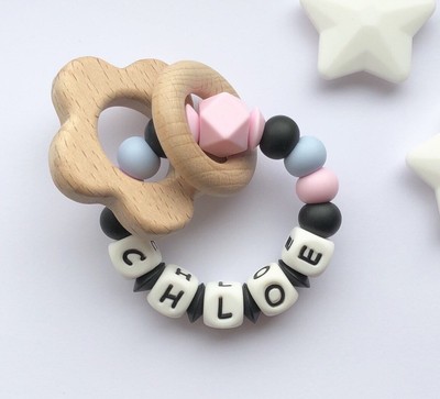 personalised baby rattle