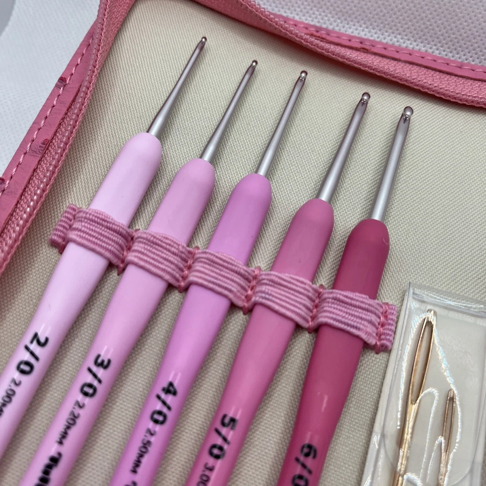 Набор игл для вязания крючком Tulip ETIMO ROSE TER-001 розовые из Японии - Изображение 3 из 4