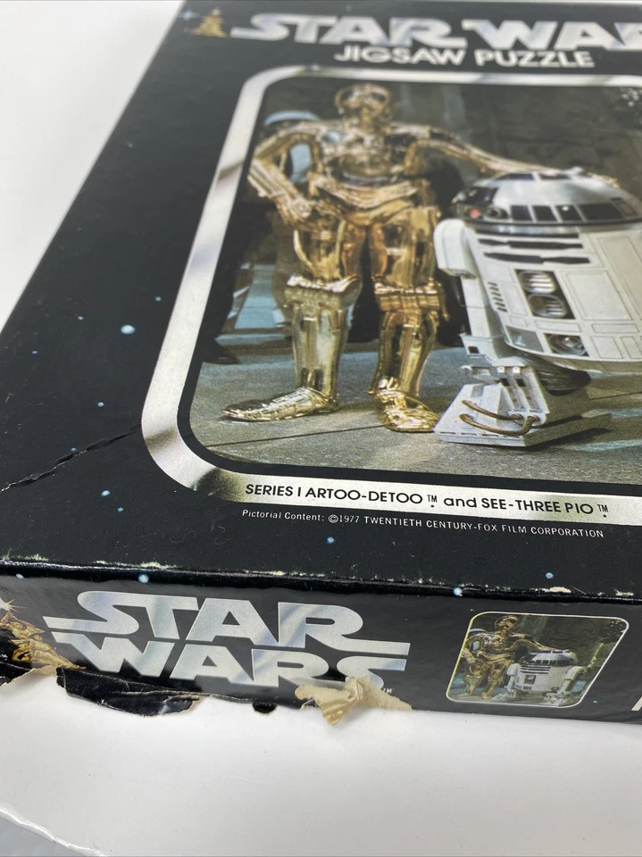Rompecabezas Star Wars Artoo-Detto & See-Three Pio 14"x18" Kenner 1977 COMPLETO Foto 4 de 4