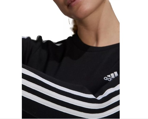 adidas NEW Womens Originals 3 Stripe Cotton Fleece Fashion Sweatshirt Small $45 - Picture 3 of 3