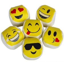 LOT OF 10 KICK BALLS EMOJI HACKY SACK FOOT BALLS BAGS HACKEY PARTY KICKBALLS