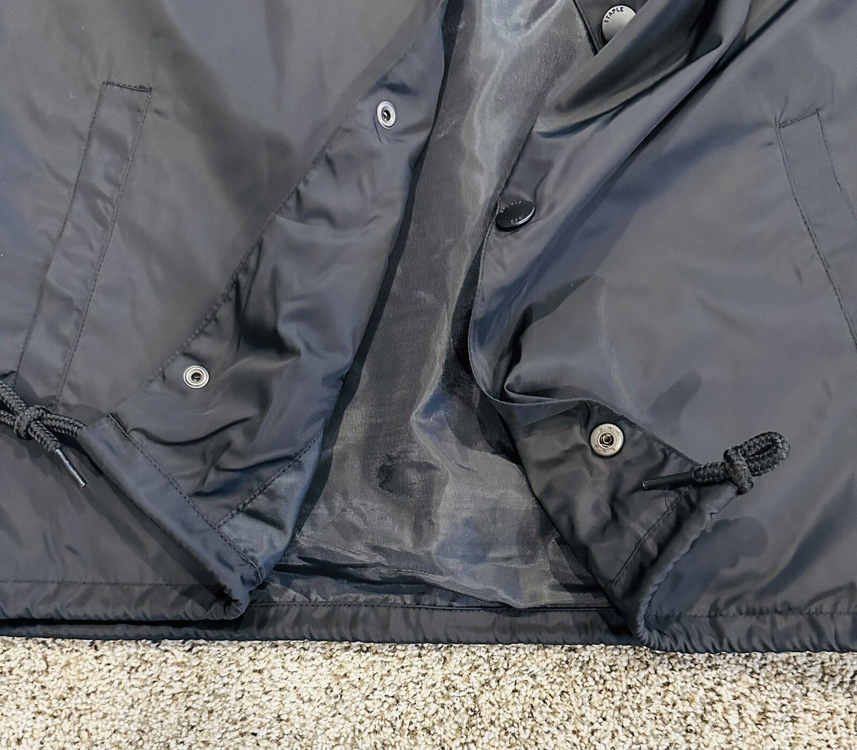 New STAPLE PIGEON Jacket Men's Medium Casual Black Windbreaker