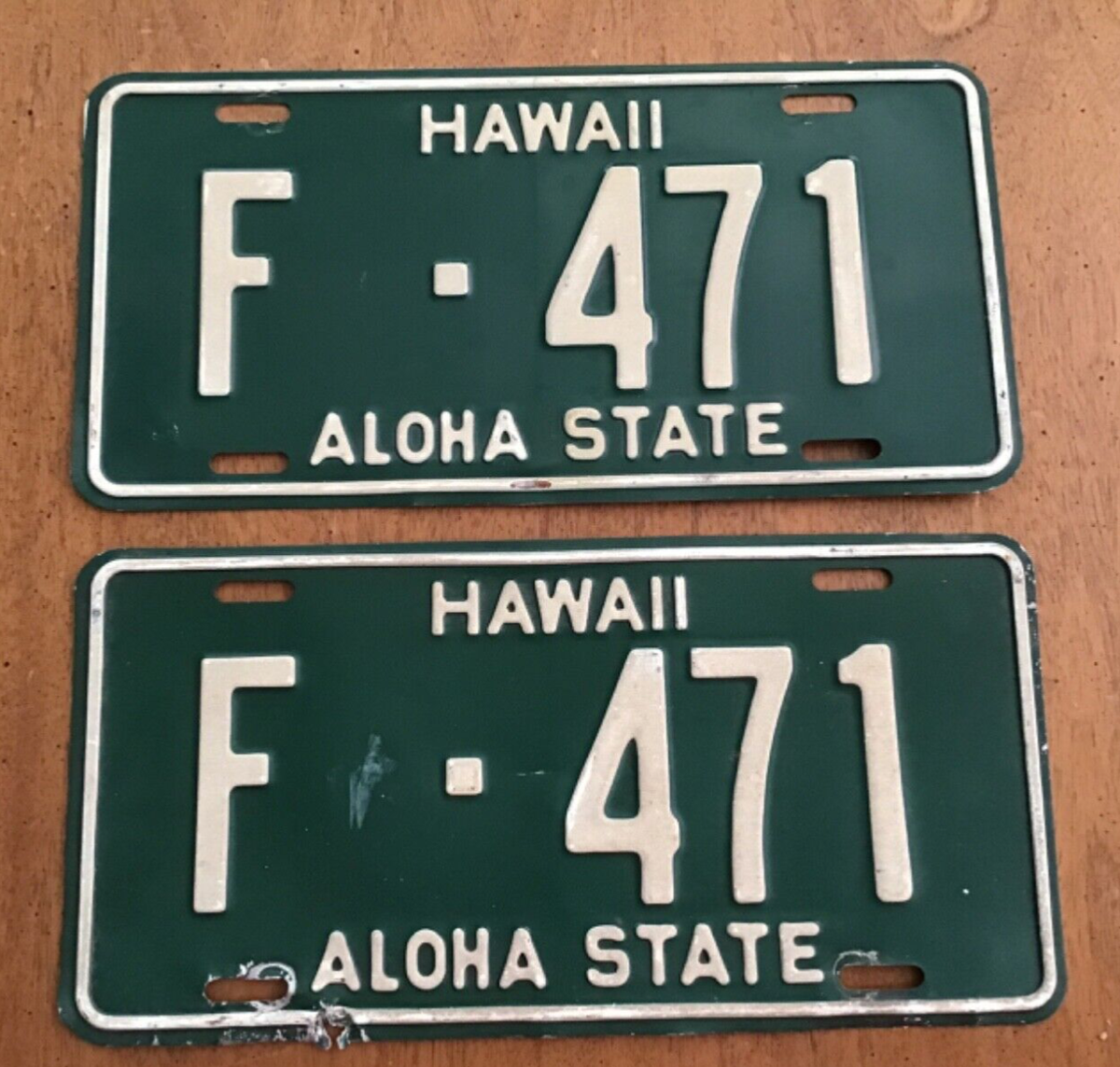 Pair 1961 Hawaii License Plate Tag 1962 1963 1964 1965 1966 1967