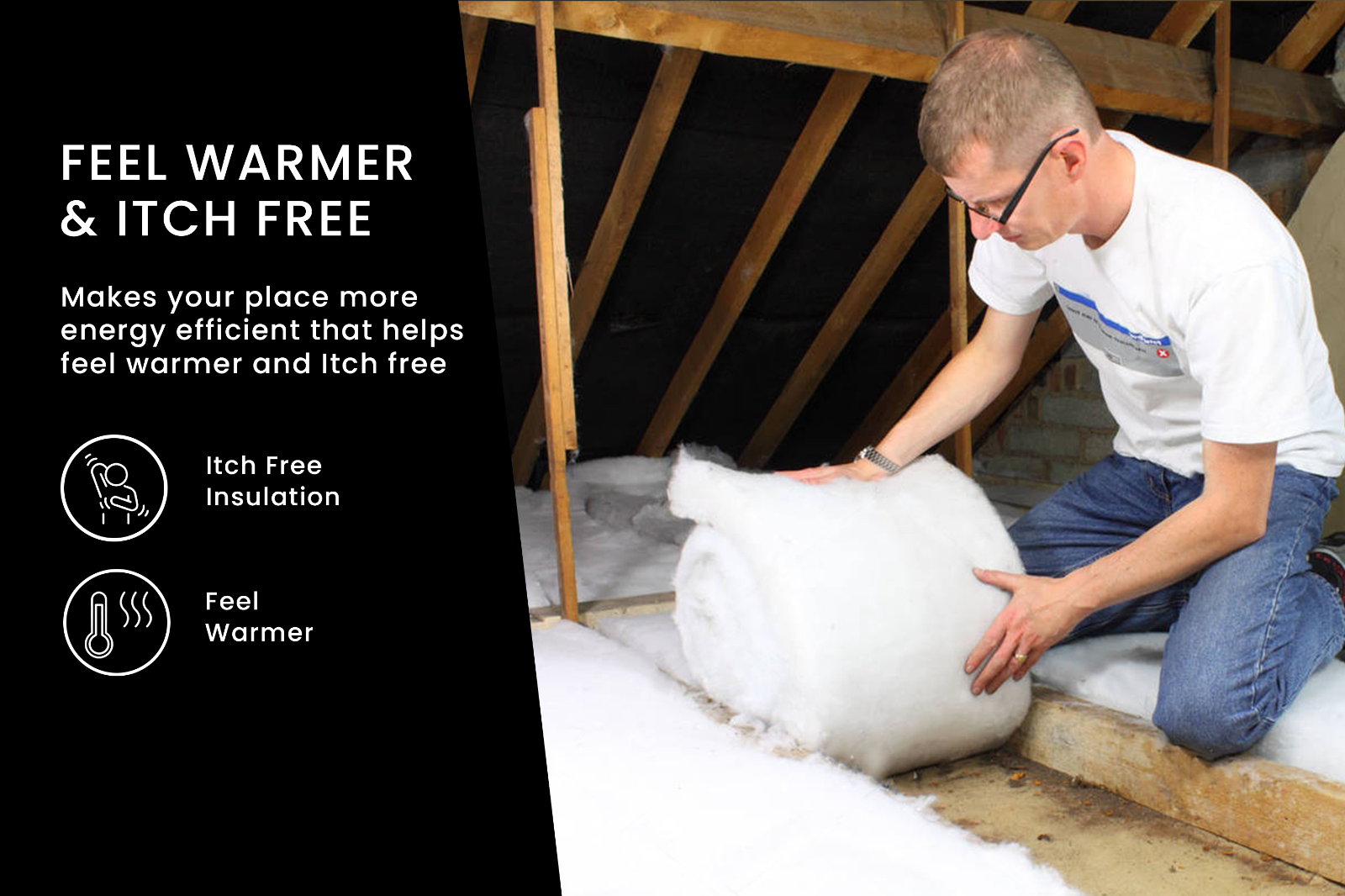 Itch Free Eco Loft Thermal Construction Insulation Roll L8m x W370mm x