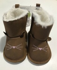 Carter s Baby Girl Boots w/ Fuzzy Lining- Size O-3 Months NEW 19