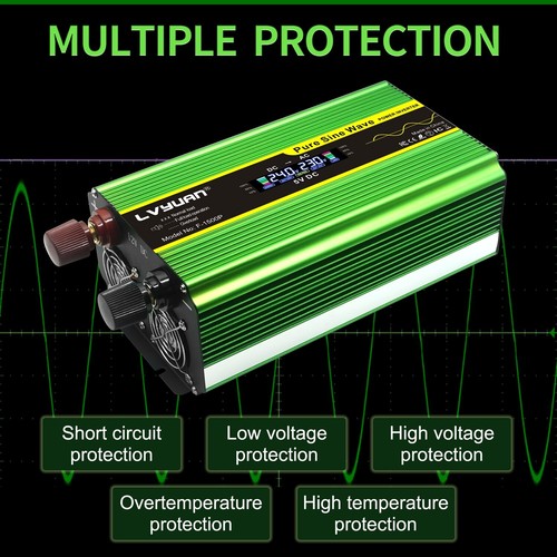 Pure Sine Wave Power Inverter 2000W 3000W 4000W 12V/24V to 240V 4 AC Outlets RV - Picture 23 of 54