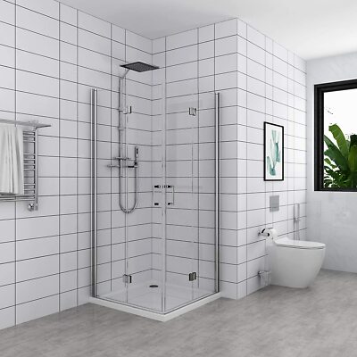 Duschabtrennung Falttür Duschkabine Eckeinstieg Eckdushce Dusche Duschwand Glas