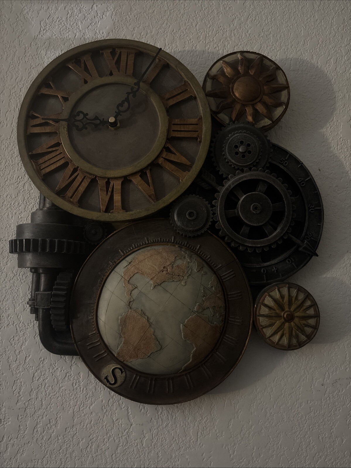 Wall Clock Design Toscano Gears of Time Steampunk Sculpture 17