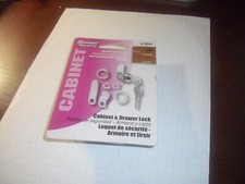 Defender Security Keyed Cabinet Drawer Lock, U-9941, for 5/16" 8mm , New