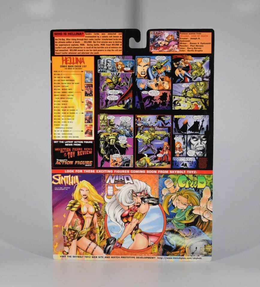 Figura de acción Skybolt Toys: Lightning Comics 1997 - Hellina (traje plateado) Foto 2 de 2