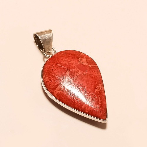 Natural italiano de coral rojo plata esterlina 925 Joyería táctil de la piel | eBay