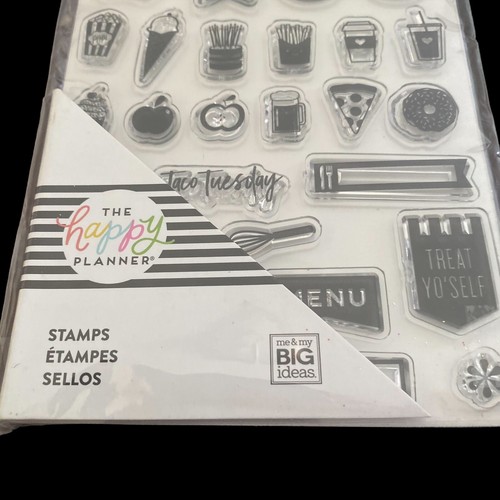 Happy Planner “me & my big ideas” 40 piece clear Stamps NEW Free Shipping - Picture 3 of 7