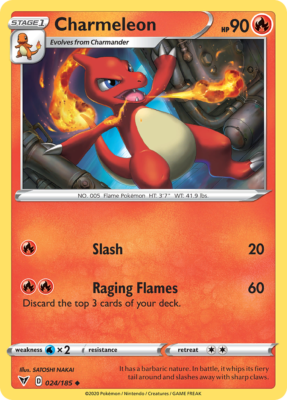 Charmeleon 24/185 Uncommon | Vivid Voltage | Pokemon Card | eBay