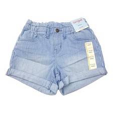 Cat  Jack Girls Size S 6/6X High-Rise Paperbag Shorts Blue Stripe