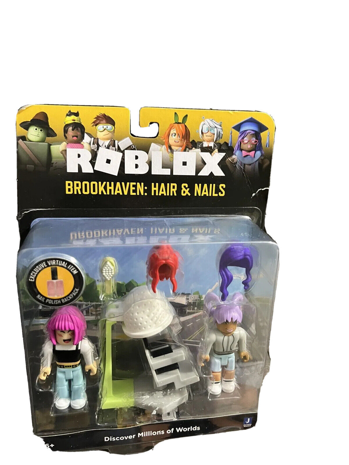 ROBLOX Celebrity Action Figure WOLFPAQ BROOKHAVEN HAIR & NAILS