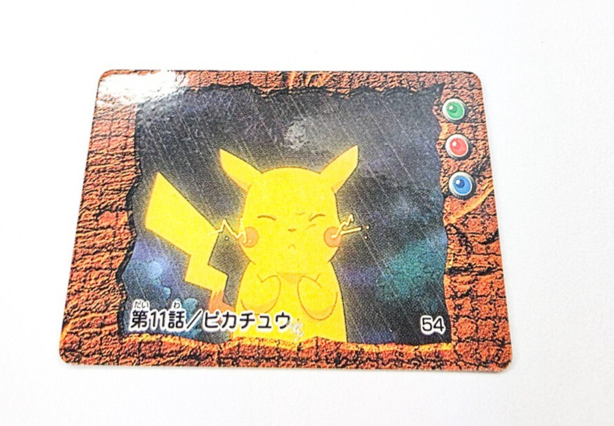 US SELLER Pikachu 54 Pokemon Carddass Mini Card Japanese Animation Pokemon