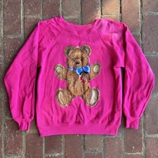 Vintage 80s/90s Teddy Bear Crewneck Sweatshirt Small 